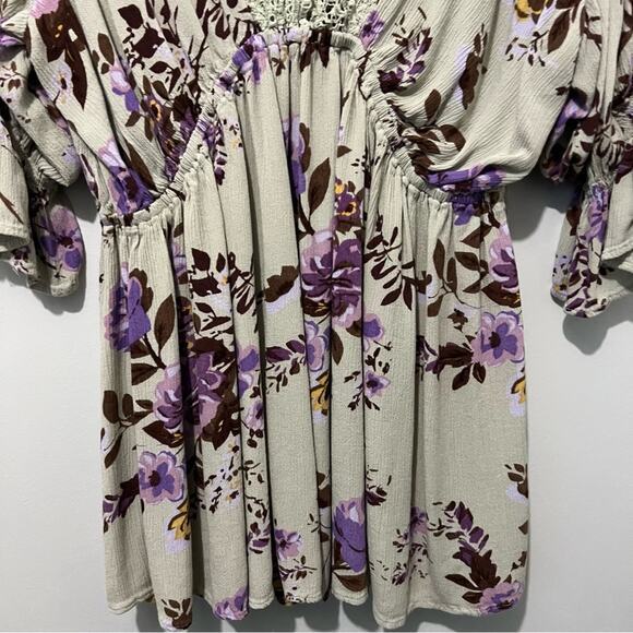 Romantic Gypsy Boho Chic Floral V-neck Tunic | Women’s Size 2X - Picture 3 of 11
